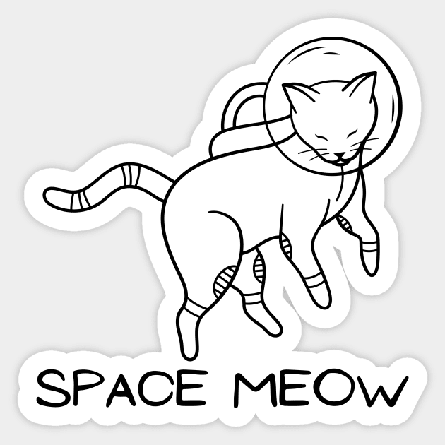 Space Meow Sticker by Purrestrialco